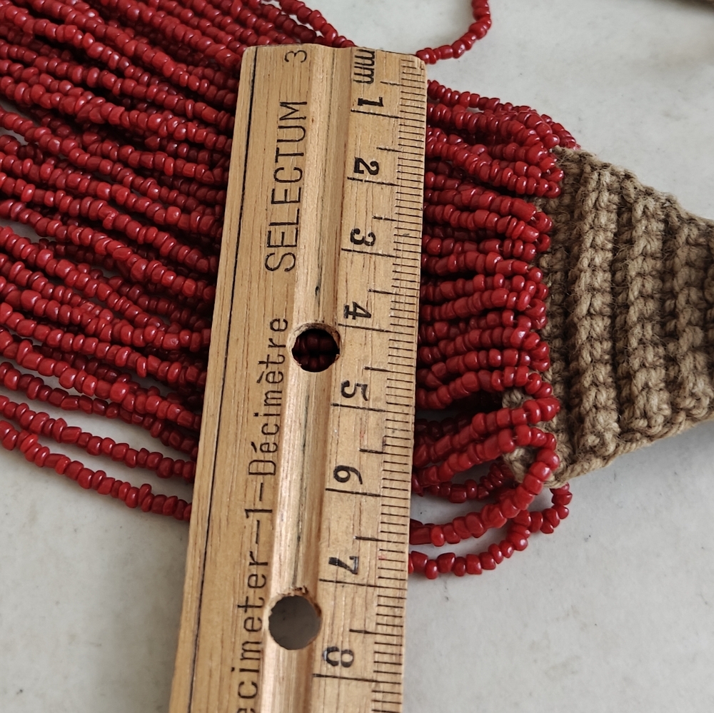 Vintage Red Coral Beaded 39 Strands Necklace - Picture 13 of 16